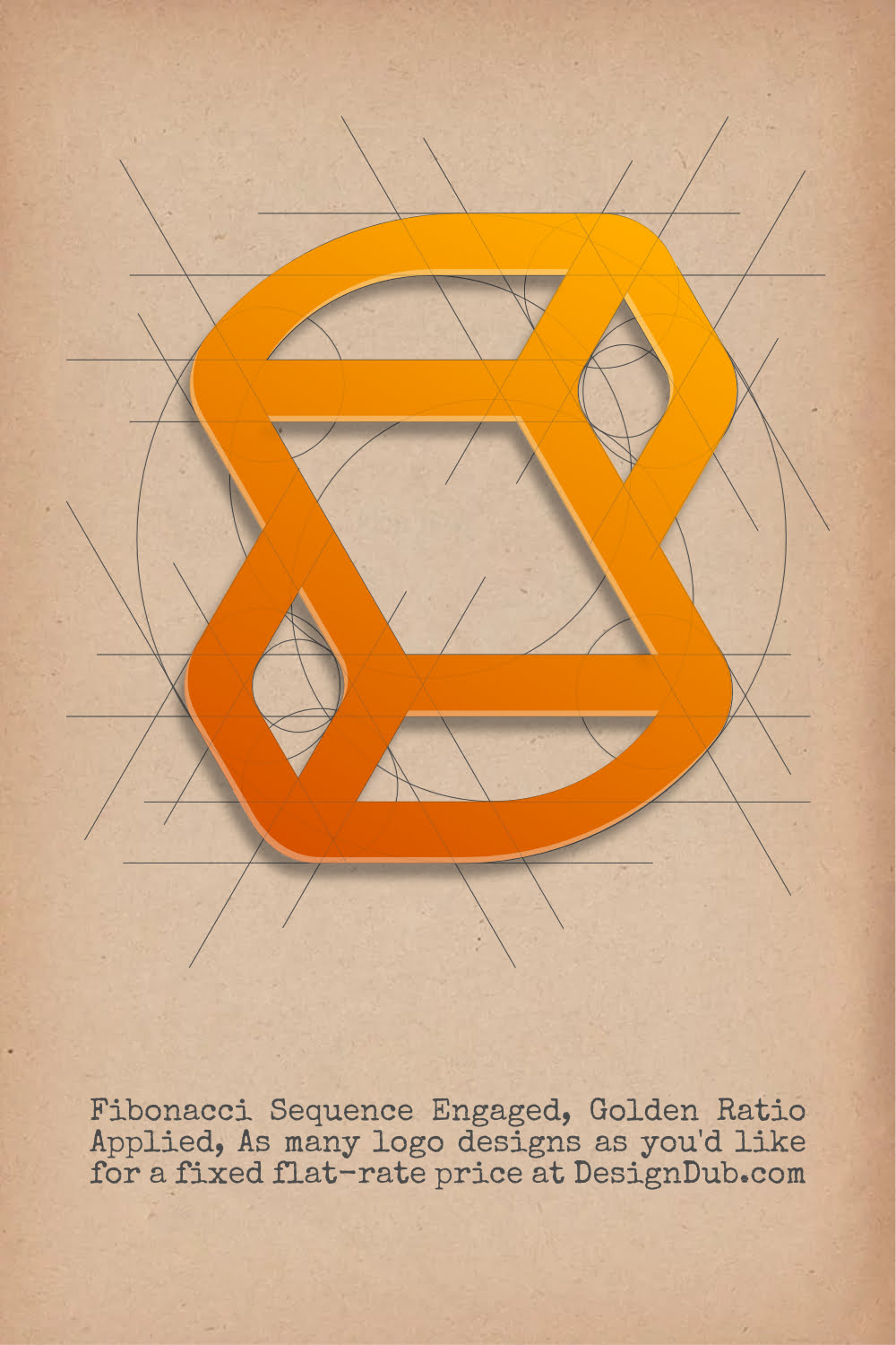 Vintage blueprint of Sheevo.com logo showing the fibonacci golden ration Vintage blueprint of the Sheevo.com logo. Image shows how the the fibonacci and golden ration is used by DesignDub log design services to grow your business